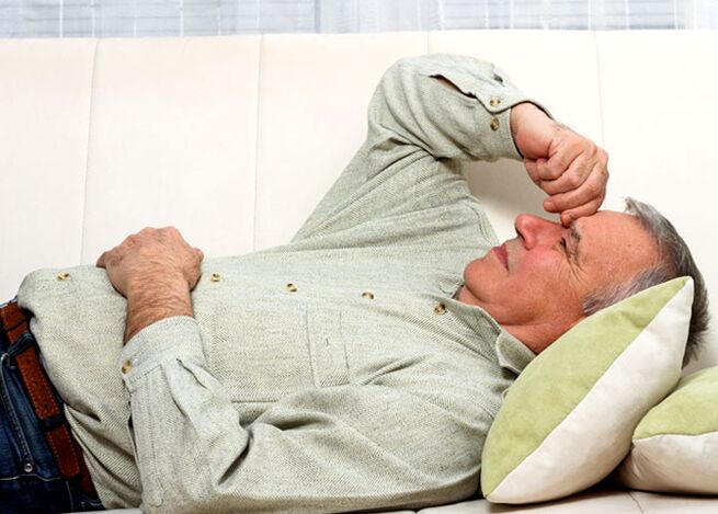 dolor en un hombre con prostatitis