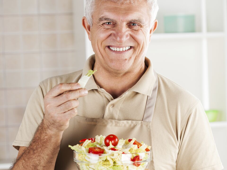 ensalada de verduras para la prostatitis